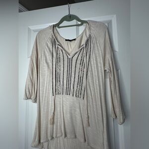 2/$30 💥 Sanctuary Cream Blouse with Black Studded Detail